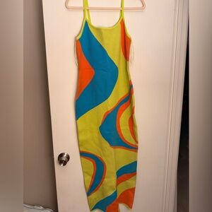 AKIRA Vibrant Multicolor Maxi Dress